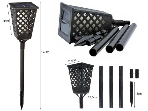 Lampa ogrodowa solarna pochodnia latarnia czujnik Lampa ogrodowa solarna pochodnia latarnia czujnik