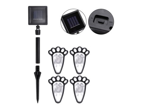 Lampki solarne łapki ogrodowe gruntowe led 4 szt. Lampki solarne łapki ogrodowe gruntowe led 4 szt.