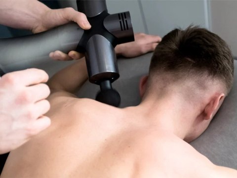 Pistolet do masażu masażer do ciała lcd mocny bezprzewodowy zestaw walizka Pistolet do masażu masażer do ciała lcd mocny bezprzewodowy zestaw walizka