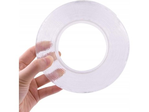 Taśma dwustronna przezroczysta nano tape mocna 5m Taśma dwustronna przezroczysta nano tape mocna 5m