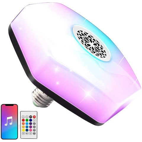 Żarówka kolorowa led rgbw głośnik bluetooth pilot Żarówka kolorowa led rgbw głośnik bluetooth pilot
