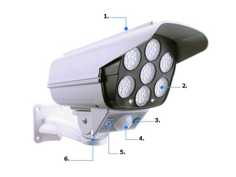 Atrapa kamery solarna czujnik ruchu zmierzchu led Atrapa kamery solarna czujnik ruchu zmierzchu led