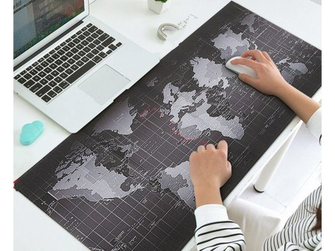 Duża podkładka pod mysz mapa świata biurowa 80x30 Duża podkładka pod mysz mapa świata biurowa 80x30