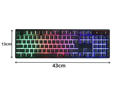 Klawiatura dla graczy gamingowa podświetlana led Klawiatura dla graczy gamingowa podświetlana led