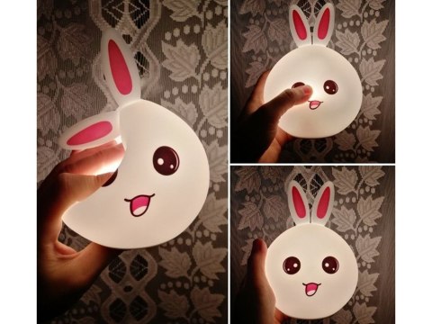 Lampka nocna dla dzieci led królik rgb dotyk Lampka nocna dla dzieci led królik rgb dotyk