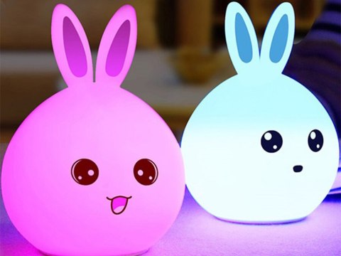 Lampka nocna dla dzieci led królik rgb dotyk Lampka nocna dla dzieci led królik rgb dotyk