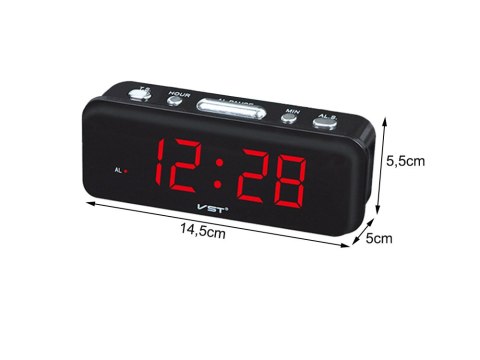 Budzik zegar elektroniczny sieciowy led 24h alarm Budzik zegar elektroniczny sieciowy led 24h alarm