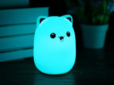 Lampka nocna dla dzieci led kot kotek rgb dotyk Lampka nocna dla dzieci led kot kotek rgb dotyk