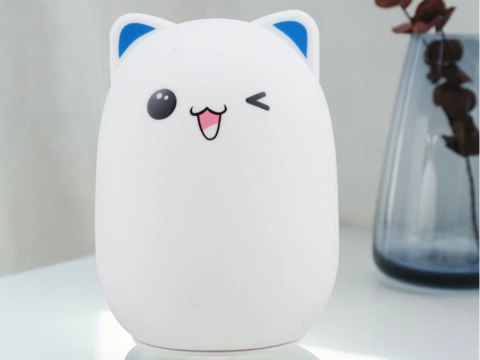 Lampka nocna dla dzieci led kot kotek rgb dotyk Lampka nocna dla dzieci led kot kotek rgb dotyk