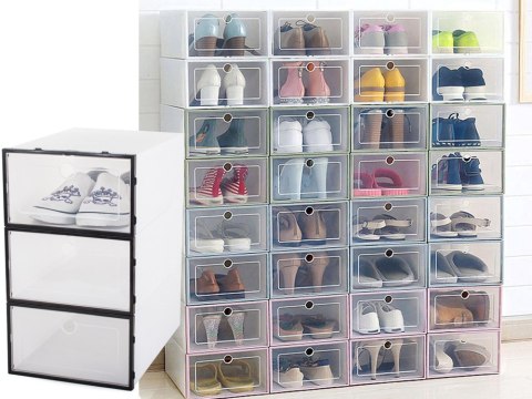 Pudełko pojemnik organizer na buty z klapą szafka Pudełko pojemnik organizer na buty z klapą szafka