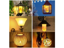 Żarówka led imitująca żywy płomień e27 9w ozdobna