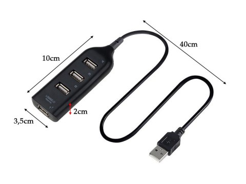 Hub usb rozdzielacz na 4 porty rozgałęźnik usb 2.0 Hub usb rozdzielacz na 4 porty rozgałęźnik usb 2.0