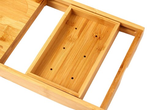 Półka na wannę regulowana duża bamboo spa nakładka Półka na wannę regulowana duża bamboo spa nakładka