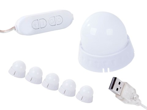 Lampki do lustra toaletki led zestaw makijaż 10szt Lampki do lustra toaletki led zestaw makijaż 10szt