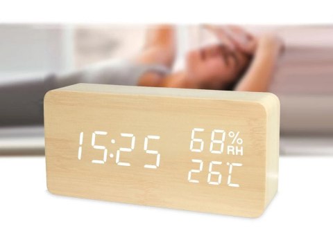 Elektroniczny budzik zegar termometr higrometr usb Elektroniczny budzik zegar termometr higrometr usb