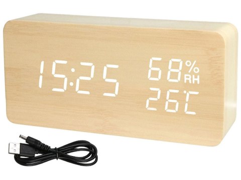 Elektroniczny budzik zegar termometr higrometr usb Elektroniczny budzik zegar termometr higrometr usb