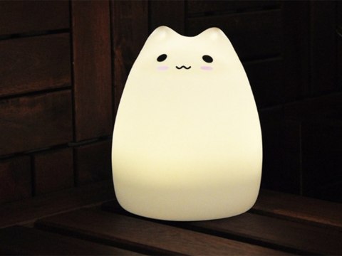 Lampka nocna dla dzieci led rgb kot dotyk silikon Lampka nocna dla dzieci led rgb kot dotyk silikon