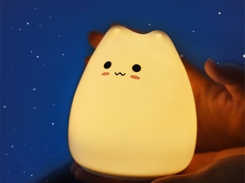 Lampka nocna dla dzieci led rgb kot dotyk silikon Lampka nocna dla dzieci led rgb kot dotyk silikon