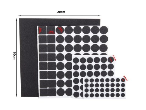 Podkładki pod meble krzesła filcowe zestaw 133 szt Podkładki pod meble krzesła filcowe zestaw 133 szt