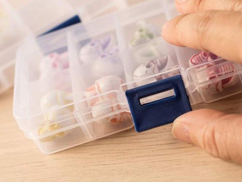 Pojemnik organizer na śrubki leki 10 przegródek Pojemnik organizer na śrubki leki 10 przegródek