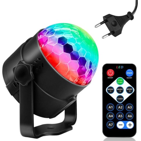 Projektor dyskotekowy kula disco reflektor led rgb Projektor dyskotekowy kula disco reflektor led rgb