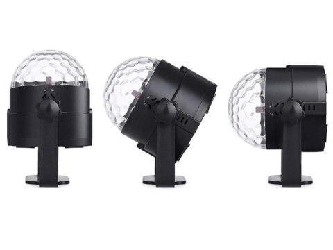 Projektor dyskotekowy kula disco reflektor led rgb Projektor dyskotekowy kula disco reflektor led rgb