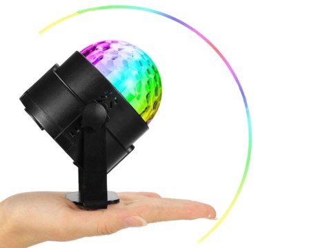 Projektor dyskotekowy kula disco reflektor led rgb Projektor dyskotekowy kula disco reflektor led rgb