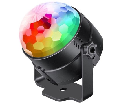 Projektor dyskotekowy kula disco reflektor led rgb Projektor dyskotekowy kula disco reflektor led rgb