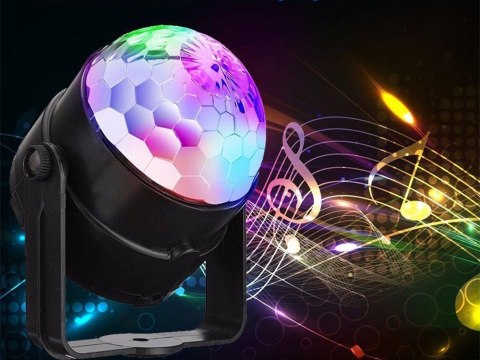 Projektor dyskotekowy kula disco reflektor led rgb Projektor dyskotekowy kula disco reflektor led rgb