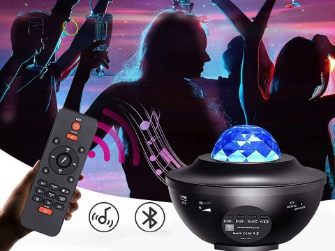 Projektor gwiazd lampka nocna led rgb + pilot Projektor gwiazd lampka nocna led rgb + pilot
