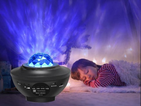 Projektor gwiazd lampka nocna led rgb + pilot Projektor gwiazd lampka nocna led rgb + pilot
