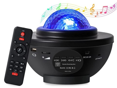 Projektor gwiazd lampka nocna led rgb + pilot Projektor gwiazd lampka nocna led rgb + pilot