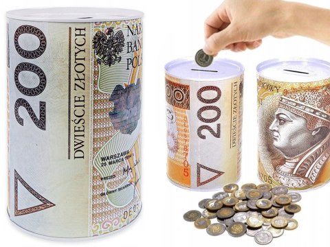 Skarbonka metalowa na pieniądze puszka xl duża Skarbonka metalowa na pieniądze puszka xl duża