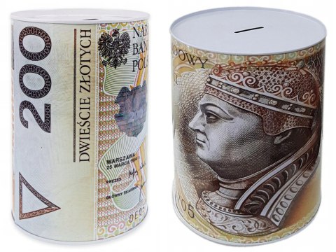 Skarbonka metalowa na pieniądze puszka xl duża Skarbonka metalowa na pieniądze puszka xl duża