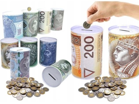 Skarbonka metalowa na pieniądze puszka xl duża Skarbonka metalowa na pieniądze puszka xl duża