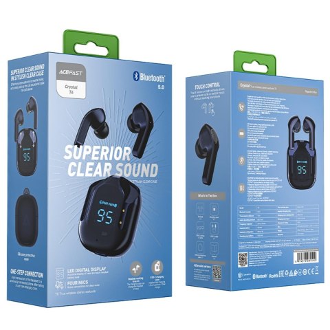 DOKANAŁOWE SŁUCHAWKI BEZPRZEWODOWE TWS BLUETOOTH NIEBIESKI DOKANAŁOWE SŁUCHAWKI BEZPRZEWODOWE TWS BLUETOOTH NIEBIESKI
