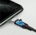 KABEL PRZEWÓD AUDIO AUX DO IPHONE MFI LIGHTNING - 3.5 MMMINI JACK 1M SZARY