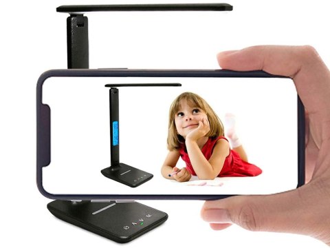 Lampka biurkowa led szkolna usb zegar ładowarka qi Lampka biurkowa led szkolna usb zegar ładowarka qi