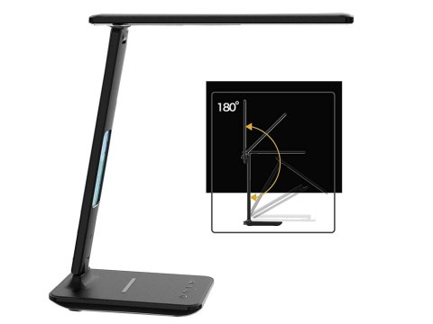 Lampka biurkowa led szkolna usb zegar ładowarka qi Lampka biurkowa led szkolna usb zegar ładowarka qi