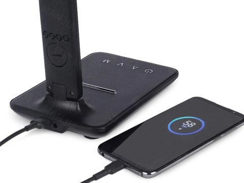 Lampka biurkowa led szkolna usb zegar ładowarka qi Lampka biurkowa led szkolna usb zegar ładowarka qi