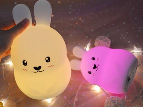 Lampka nocna dla dzieci led królik dotyk rgb pilot Lampka nocna dla dzieci led królik dotyk rgb pilot