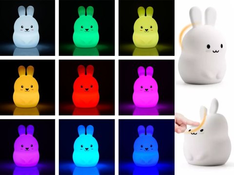 Lampka nocna dla dzieci led królik dotyk rgb pilot Lampka nocna dla dzieci led królik dotyk rgb pilot