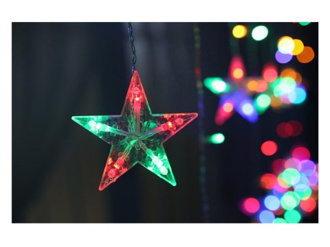 Lampki girlanda gwiazdki kurtyna świetlna 138 led Lampki girlanda gwiazdki kurtyna świetlna 138 led