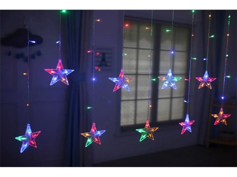 Lampki girlanda gwiazdki kurtyna świetlna 138 led Lampki girlanda gwiazdki kurtyna świetlna 138 led