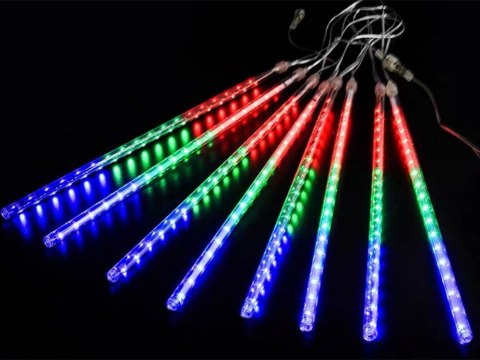 Lampki sople meteory led padający śnieg 50cm ip44 Lampki sople meteory led padający śnieg 50cm ip44