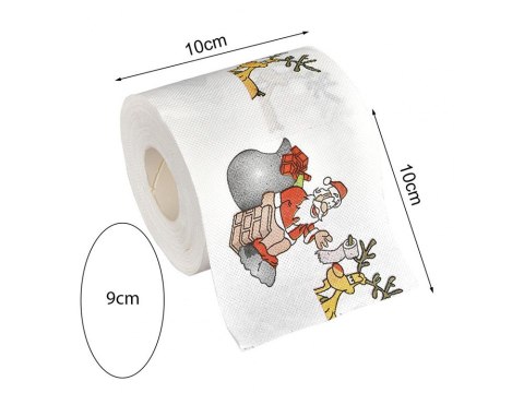 Świąteczny papier toaletowy mikołaje śmieszny wc Świąteczny papier toaletowy mikołaje śmieszny wc