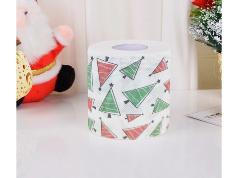 Świąteczny papier toaletowy mikołaje śmieszny wc Świąteczny papier toaletowy mikołaje śmieszny wc