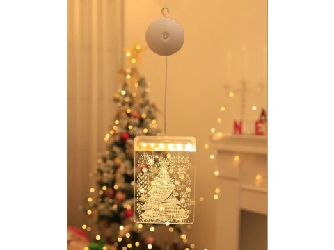 Witraż led 3d na okno ozdoba lampki świąteczne Witraż led 3d na okno ozdoba lampki świąteczne