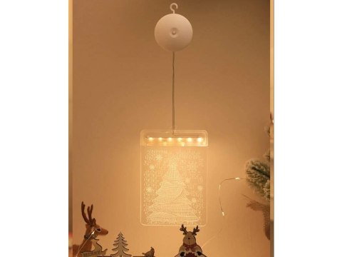 Witraż led 3d na okno ozdoba lampki świąteczne Witraż led 3d na okno ozdoba lampki świąteczne