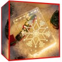 Witraż led 3d na okno ozdoba lampki świąteczne